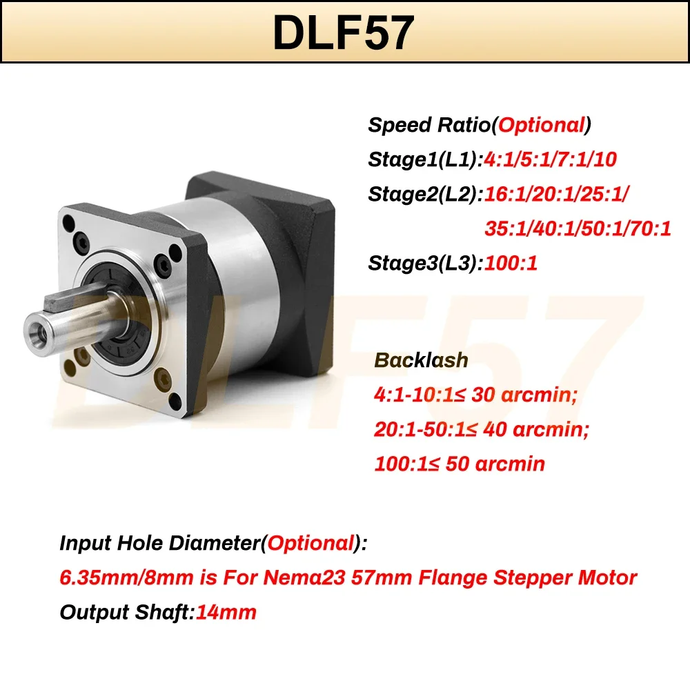 6.35/8/11/14Mm Input Planetary - Planetary Gearbox Reducer Nema 23 34 ulasan dan harga