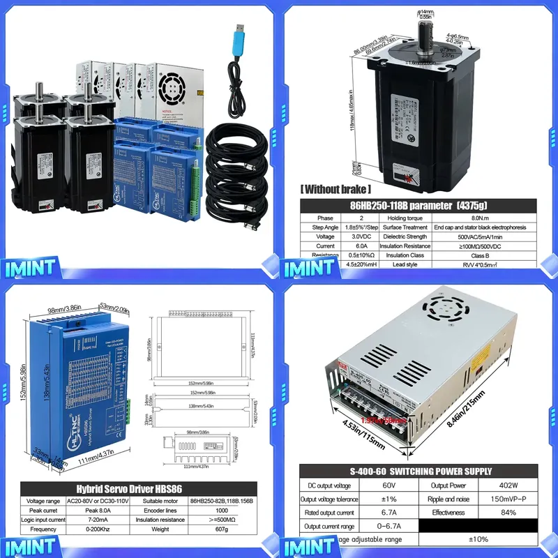 4 Axis Nema 34 Closed Loop Ste - Hybrid Servo Driver Nema 34 8.5Nm ulasan dan harga