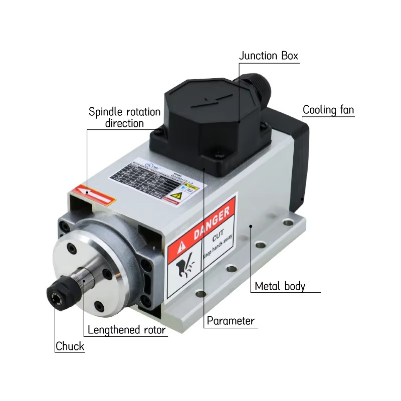 High Speed 1.5KW 2HP Air Cooli - Er20 Collet Chuck Spindle Motor 220V ulasan dan harga