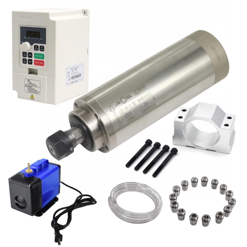 GDZ-80-2.2B 80mm 2.2KW ER20 Wa - 2.2Kw Water Cooled Spindle Kit Vfd ulasan dan harga