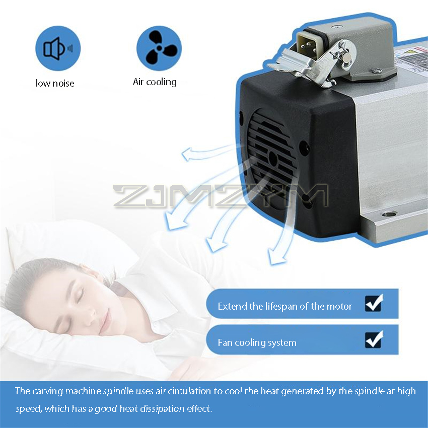 1.5KW  HIZ80x73-1.5 Square Air - Air Cooled 1.5Kw Spindle Motor Inverter 110V ulasan dan harga