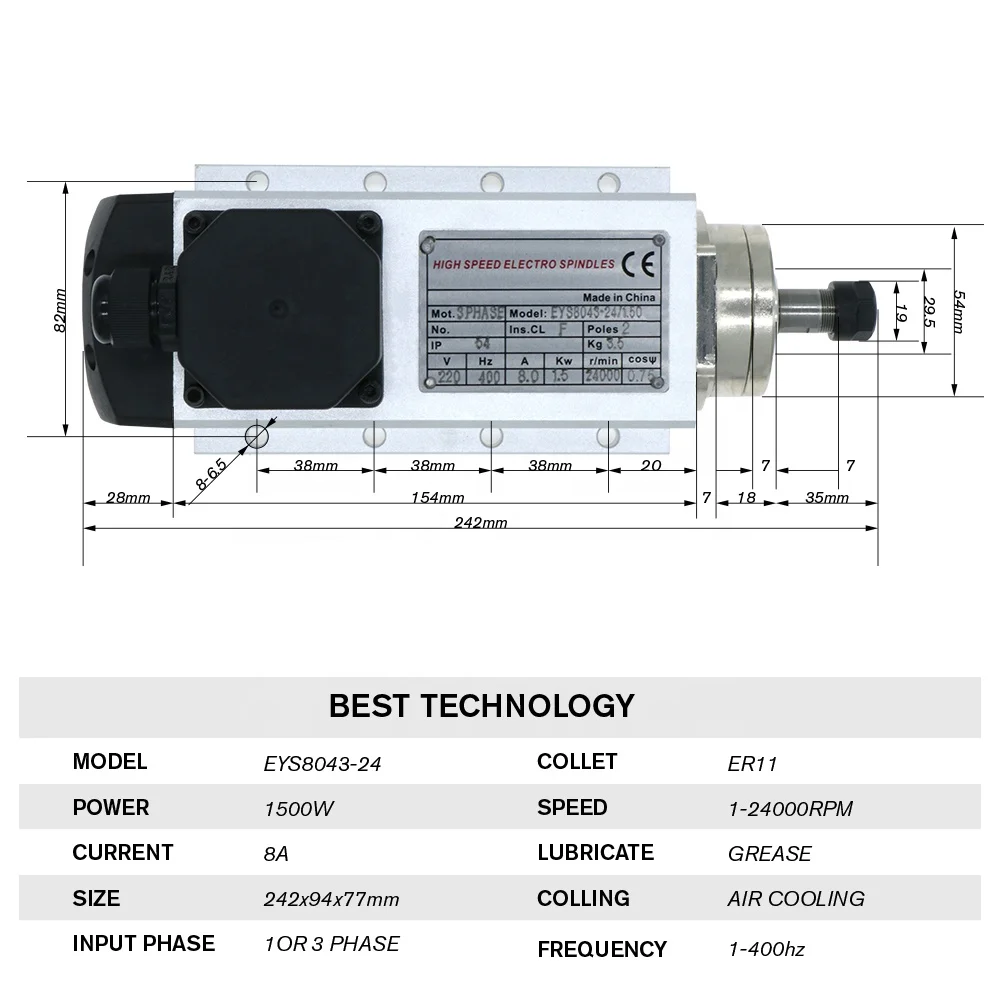 HLTNC 1.5kw Flash air Cooled S - Air Cooled 1.5Kw Spindle Motor Inverter 110V ulasan dan harga