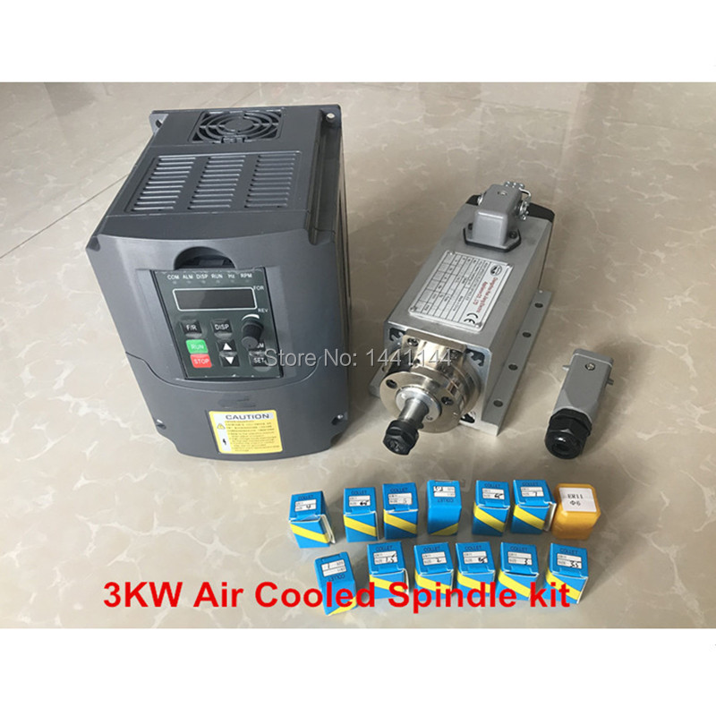 Air Cooled Spindle 3KW 220V/38 - Er20 Collet Chuck Spindle Motor 220V ulasan dan harga
