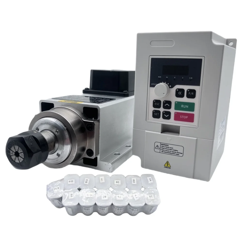 1.5KW ER11/ER20 110V/220V CNC  - Air Cooled 1.5Kw Spindle Motor Inverter 110V ulasan dan harga
