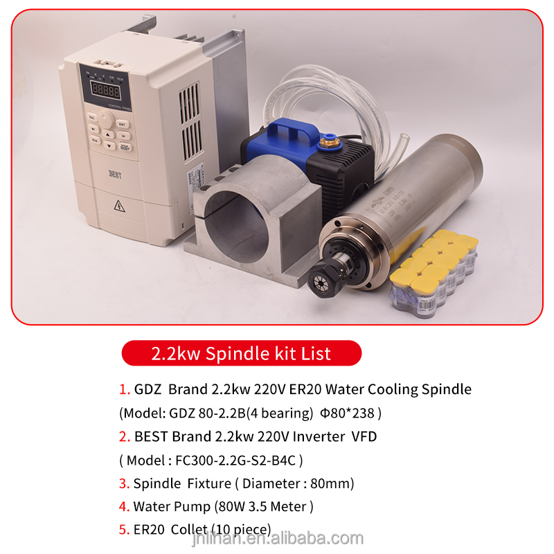 Motor Inverter VFD Kit Cnc Spi - 2.2Kw Water Cooled Spindle Kit Vfd ulasan dan harga