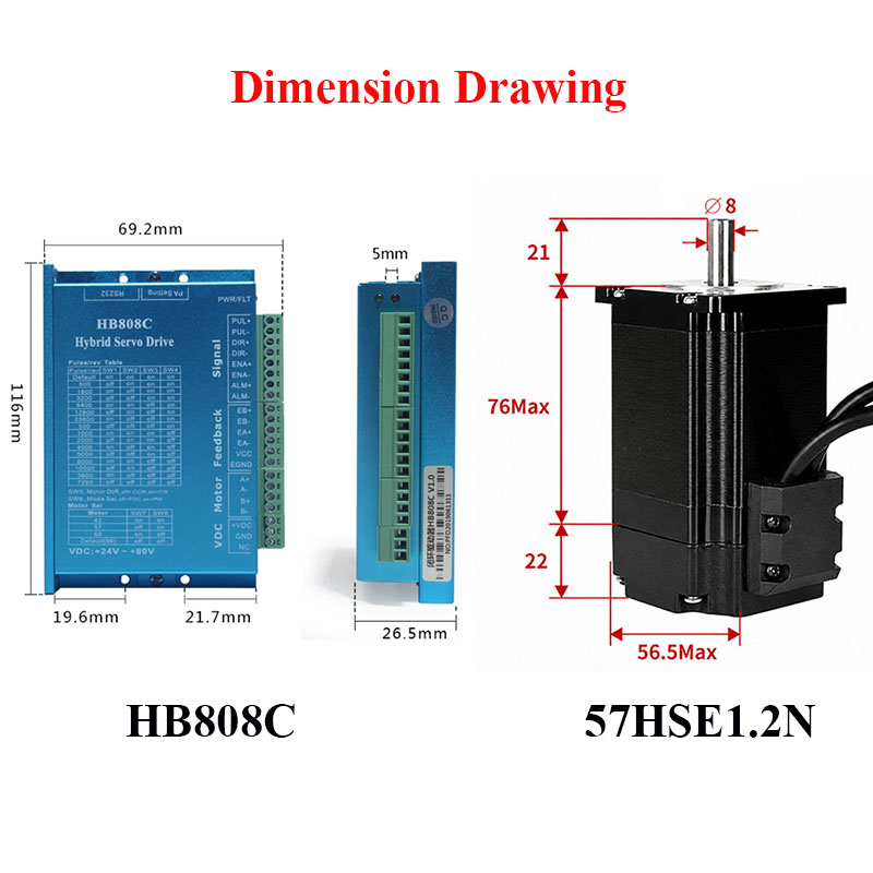 1.2N.m Nema23 Closed Loop Step - Nema 23 Closed Loop Stepper Motor Driver Kit ulasan dan harga