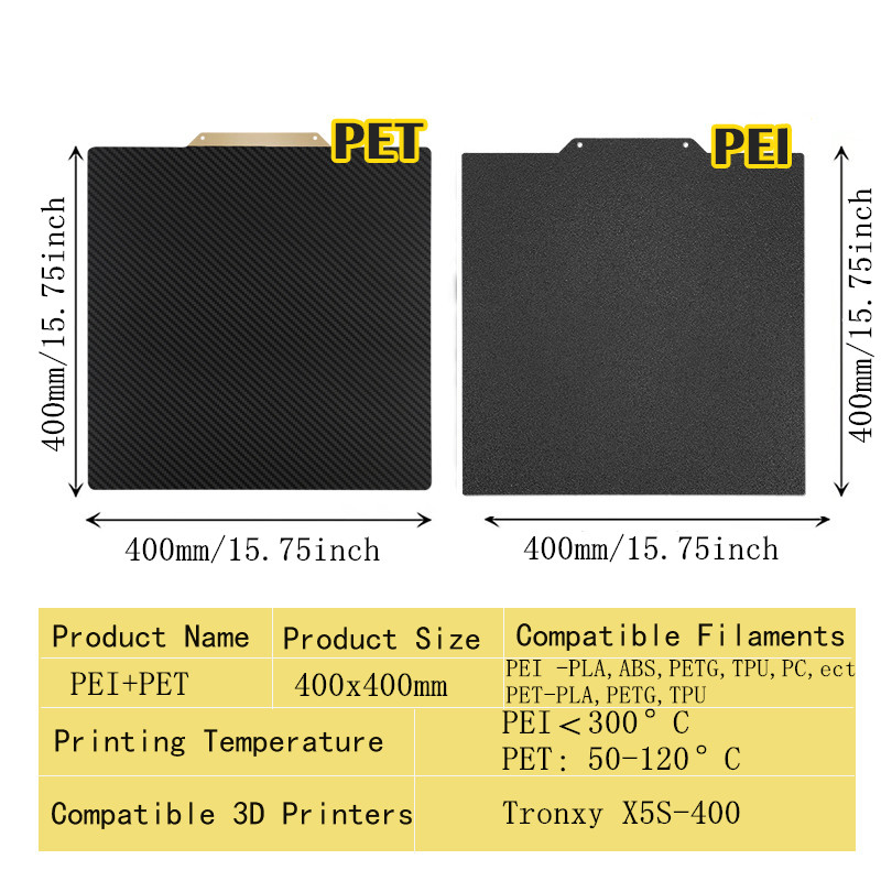 400x400mm Textured/Smooth PEI  - Cnc 3018 Pro Max Metal ulasan dan harga