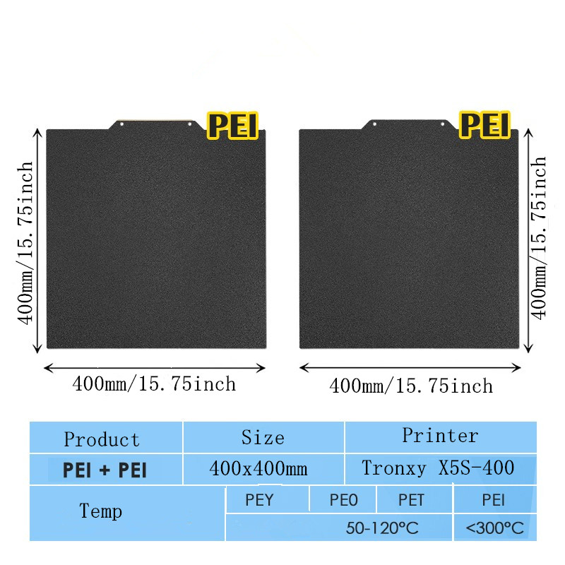 400x400mm Textured/Smooth PEI  - Cnc 3018 Pro Max Metal ulasan dan harga