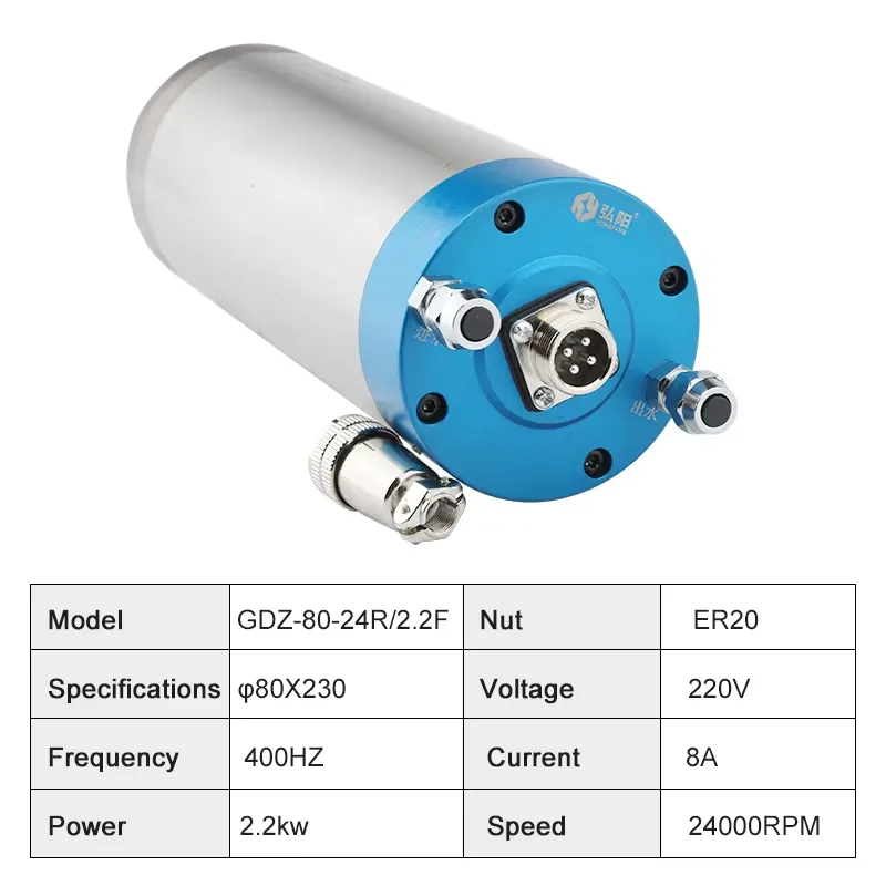 2026China*Factory* ER20 2.2kw  - 2.2Kw Water Cooled Spindle Kit Vfd ulasan dan harga