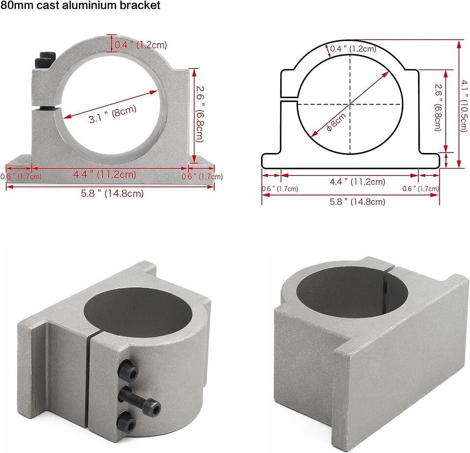 【EU/USA】2.2KW 220V 8A GDZ-80-2 - 2.2Kw Water Cooled Spindle Kit Vfd ulasan dan harga