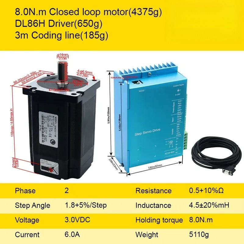 Industrial Nema 34 Closed Loop - Hybrid Servo Driver Nema 34 8.5Nm ulasan dan harga